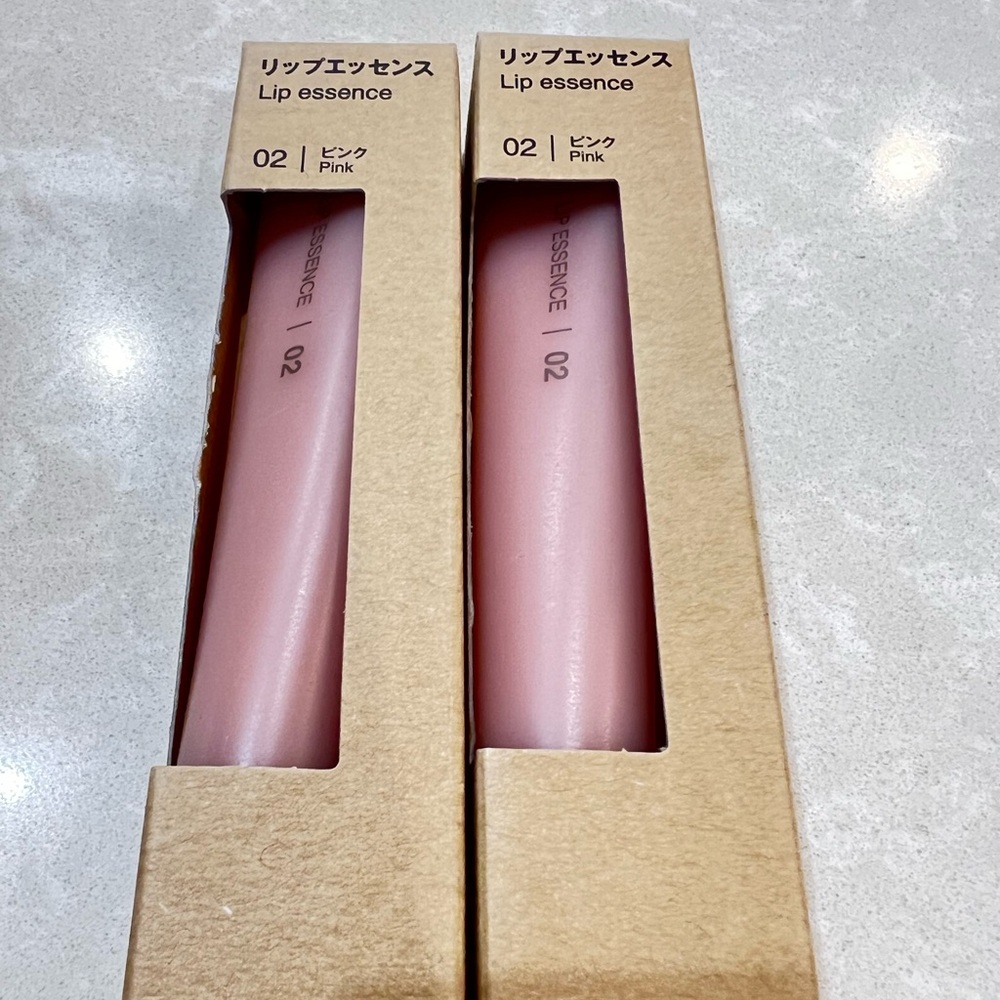 Set of 2 -MUJI lip essence (Pink Honey) lip serum from Japan